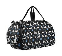 Naughty Dog Nero e Blu Bambini Duffel Bag con Scomparto Scarpe Multifunzionale Viaggio Duffel Bag per Viaggi, Sport, Fitness & Allenamento bolsos de viaje para hombre