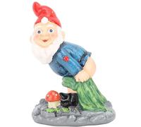 Naughty Gnomes Downspout Splash Block 4x4x6 pollici Gnomi Downspout Statue Resin Gutter Extensions per i deviatori di guardia di grondaia, blocco arredamento