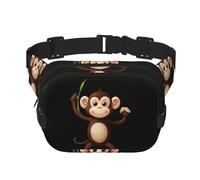 Naughty Monkey - Marsupio multifunzione con stampa, unisex, alla moda, per viaggi e sport