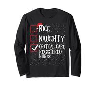 Naughty Nice Critical Care Registered Nurse - Lista di Natale Maglia a Manica