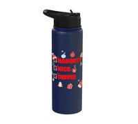 Naughty Nice Driver Funny Driver Natale Stainless Steel Insulated Water Bottle