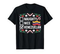 Naughty Nice Venezuelan Venezuela Vacanze di Natale Maglietta