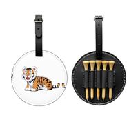 Naughty Tiger - Borsa portaoggetti per tee da golf, facile da trasportare e più efficiente per giocare a golf, colore: Nero