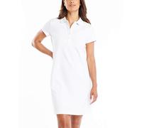 Nautica, Abito Stile Polo da Donna Easy Classic a Maniche Corte, in Cotone Elasticizzato, Bianco Brillante, L