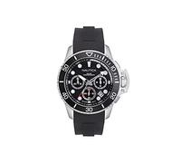 Nautica Bayside Chrono Solar 45 mm Mens Chrono Black Silicone Watch NAPBSC904
