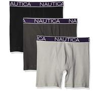 Nautica, Boxer da Uomo in Cotone Elasticizzato, Confezione da 3. - Nero - X-Large