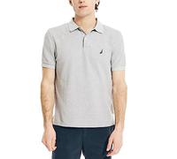 Nautica Classic Short Sleeve Solid Polo Shirt, Grigio (Grey Heather), XL Uomo