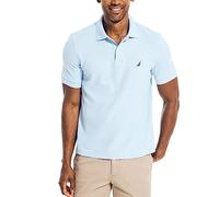 Nautica Classic Short-Sleeve Solid Polo T-Shirt, Opaco, Blu (Noon Blue), XL Uomo