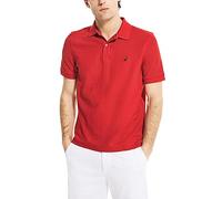 Nautica Classic Short-Sleeve Solid Polo T-Shirt, Opaco, Rosso (Red), XL Uomo