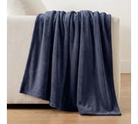Nautica - Coperta doppia, biancheria da letto in pile super morbido, decorazione per la casa calda e accogliente, elementi essenziali per la stanza del dormitorio (blu navy solido, gemello)