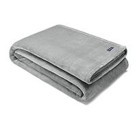 Nautica | Coperta in pile ultra morbido e accogliente, leggera e lussuosamente calda, lavabile in lavatrice, facile da pulire, grigio solido, doppia