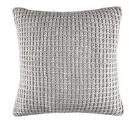 Nautica - Cuscino, biancheria da letto in cotone con chiusura a cerniera nascosta, decorazione per la casa di ispirazione mediterranea (Fairwater Grey, 40,6 x 40,6 cm)