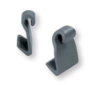 Nautica DDR srl Gancio per Gommoni Aperto - Fissaggio Copribattelli - per Corda Elastica Ø 6-8-10 mm - Accessori per Gommone Barca Kayak Canoa(Grigio RAL7046)