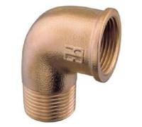 Nautica DDR srl Gomito a 90°M-F (Maschio-Femmina) in Ottone- Raccorderia per impianti Idraulici - Giardinaggio Barca Impianto Idraulico (1")