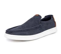 Nautica Derwin - Mocassini slip-on da uomo, casual, con punta a mocassino, scarpe da barca, leggere, comode e traspiranti, Navy Liscio, 7.5