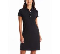 Nautica Easy Classic-Polo in Cotone Elasticizzato a Maniche Corte Vestito Casual, Colore: Nero, S Donna
