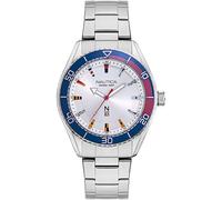Nautica Finn World NAPFWS005 Men’s Watch - Silver Dial, 44 mm Stainless Steel