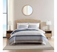Nautica Home | Galewood Collection | Copriletto trapuntato in cotone ultra morbido, confortevole set di 3 pezzi per tutte le stagioni elegante copriletto King, blu