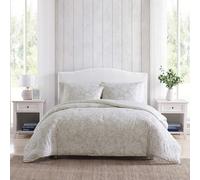 Nautica - King Comforter Set, Reversible Cotton Printed Slub Bedding with Matching Shams, Medium-Weight for Year Round Use, Oeko-Tex Certified (Tortola Beige)