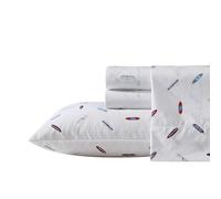 Nautica - Lenzuola intere, percalle di cotone, fresco e fresco, leggero e traspirante (High Surf, Full)