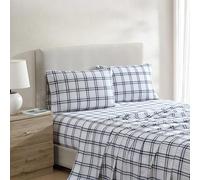 Nautica - Lenzuola per letto matrimoniale XL, set di biancheria da letto in percalle di cotone leggero con federa abbinata, fresco e fresco, essenziale per dormitorio, certificato Oeko-Tex (Ryan Cove