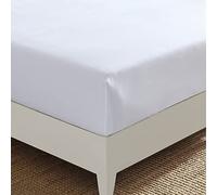 Nautica - Lenzuolo con angoli per letto singolo, percalle di cotone, decorazione per la casa casual (bianco tinta unita, doppio)