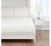 Nautica - Lenzuolo con angoli XL per letto singolo, resistente agli strizzacervi, leggero per tutte le stagioni, elementi essenziali per la stanza del dormitorio (bianco solido, Twin XL)
