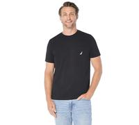 Nautica Solid Crew Neck Short Sleeve Pocket T-Shirt, Nero, 6XL Grande Uomo
