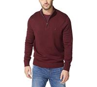 Nautica Maglione da Uomo con Cerniera a Quarto, Borgogna Reale, 2XL