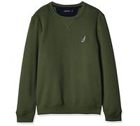 Nautica Men's Basic Crew Neck Fleece Sweatshirt, Pine Forest, Large