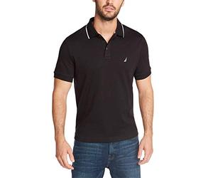 Nautica Men's Big And Tall Classic Fit Short Sleeve Solid Tipped Collar Soft Polo Shirt