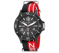 Nautica Men's Cocoa Beach 43mm Multicolor Nylon Band Brass Case Quartz Black Dial Analog Watch NAPCBS901