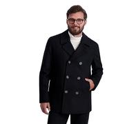 Nautica Men's Double Breasted Wool Peacoat,Jet Black,Large