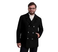 Nautica Men's Double Breasted Wool Peacoat,Jet Black,Large