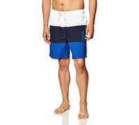 Nautica Men's Quick Dry Classic Logo Tri-Block Series Swim Trunk