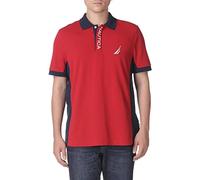 Nautica Men's Short Sleeve Color Block Performance Pique Polo Shirt