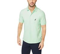 Nautica Men's Short Sleeve Solid Stretch Cotton Pique Polo Shirt, Ash Green, Large