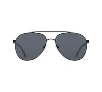 Nautica Men's Sunglasses N111SP - Black with Solid Smoke Polarized Lens