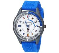 Nautica Men's Surf Park 43mm Blue Silicone Band Resin Case Quartz White Dial Analog Watch NAPSPS903
