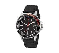 Nautica N83 N83 Cocoa Beach - Orologio da uomo con cinturino in tela di cotone riciclato nero (modello: NAPCBF201), argento/nero, Argento/Nero, Cinturino