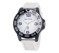 Nautica N83 NAPFWS301 Finn World - Orologio da uomo con cinturino in fibra di poliuretano, blu/bianco/bianco.
