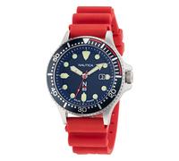 Nautica N83 Orologio da uomo NAPCBS301 Cocoa Beach con cinturino in fibra di poliuretano color argento/blu/rosso, tono argento/blu/rosso, giapponese