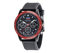 Nautica NAPNOF3S8 - Orologio da uomo con cinturino in fibra di poliuretano, nero, moderno, Nero , Moderno