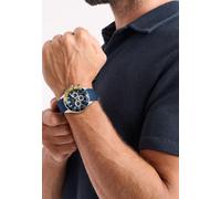 NAUTICA Orologio analogico blu / giallo / argento, Taglia One Size