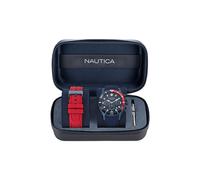 NAUTICA Orologio analogico blu / rosso, Taglia One Size