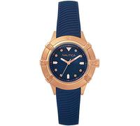 Nautica Orologio Analogico Classico Quarz Donna Blu, con Cinturino in Silicone NAPCPR002