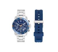 Nautica Riding Sail NAPRSS606 - Orologio da uomo in acciaio inossidabile, cinturino in silicone blu