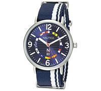 Nautica Orologio Analogico Quarz Uomo con Cinturino in Tessuto NAPWGS902