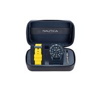 NAUTICA Orologio analogico 'Sea Dive' blu scuro / giallo / bianco, Taglia One Size