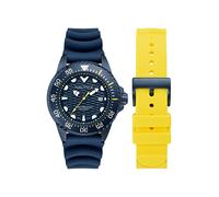 NAUTICA Orologio analogico 'Sea Dive' blu scuro / giallo / bianco, Taglia One Size